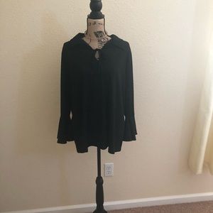 Black top with bell sleeves